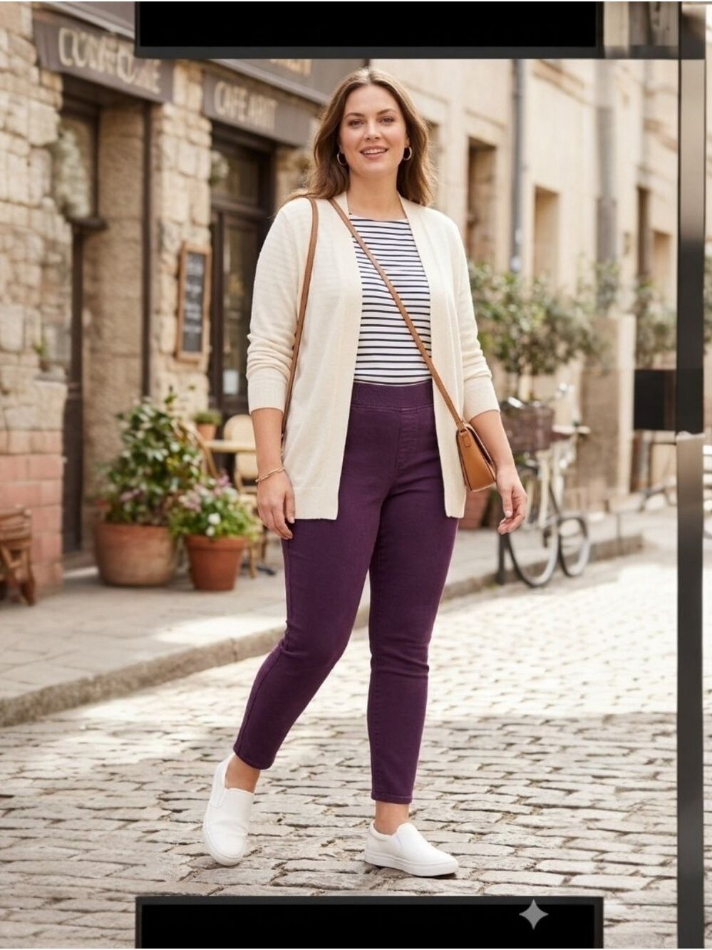Talbots Skinny Ankle plum pull on jeggings Size 20W Comfort
